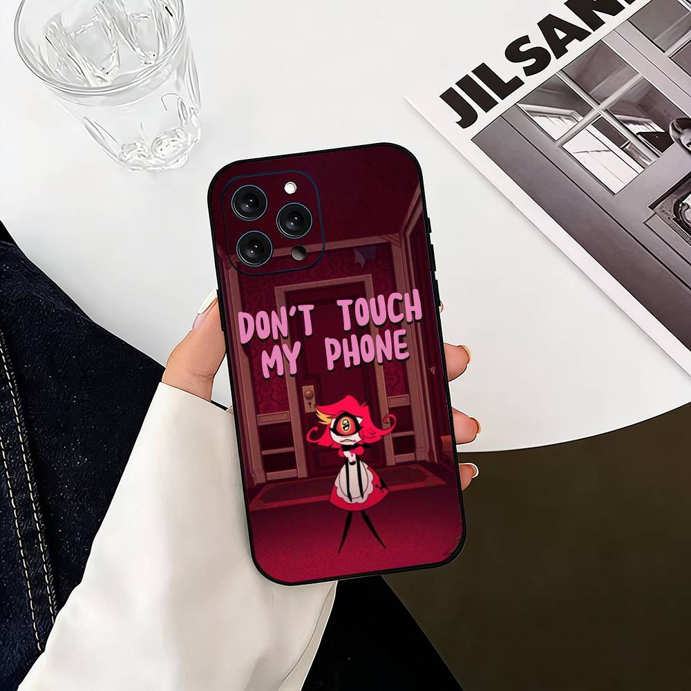 H-Hazbin Hotel N-Niffty  Phone Case For iPhone 17, 16,15,14,13,12,11 Plus,Pro Max, Others Soft Black Cover