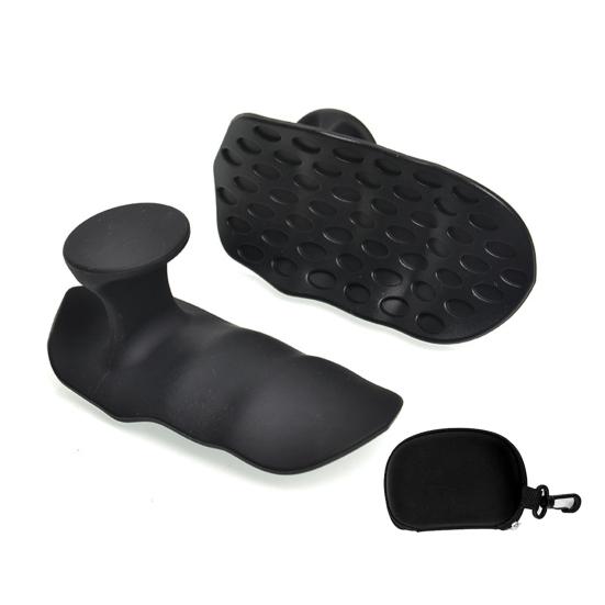 

1 пара/1 комплект противоскользящих силиконовых захватов для тренировок для мужчин и женщин, защита ладоней для поднятия тяжестей, тяга гантелей, подтягивания, тренировки в спортзале 1 Set чёрный