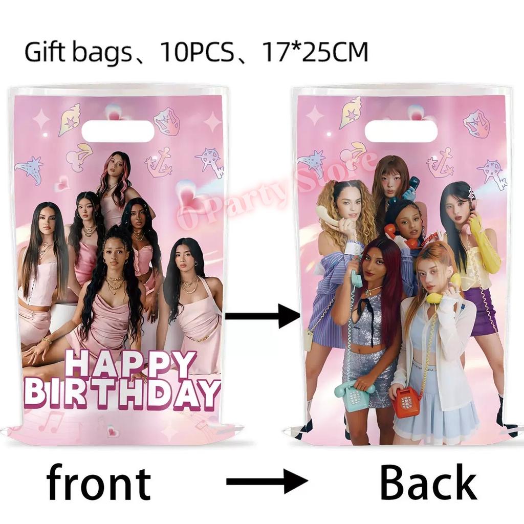 Kpop K&Katseye Birthday Party Decoration Plate Cup Banner Balloon for Girl Party Favor Idol Fans Gift Baby Shower Event Supplies