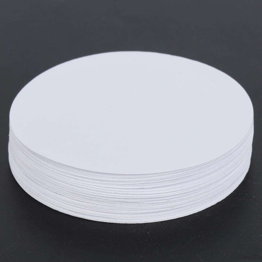 100pcs White Circle Paper Blank Badge Paper Blank Pre-Cut Circles Badge Printer Paper Lightweight Badge Making Paper