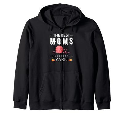 Les meilleures mamans collectionnent le fil à crocheter DIY Craft Zip Hoodie