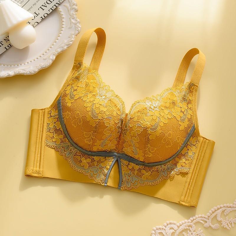 

Поддерживающий бюстгальтер для женщин, предотвращающий провисание, собранный аксессуар-бюстгальтер без косточек 40/90B жёлтый