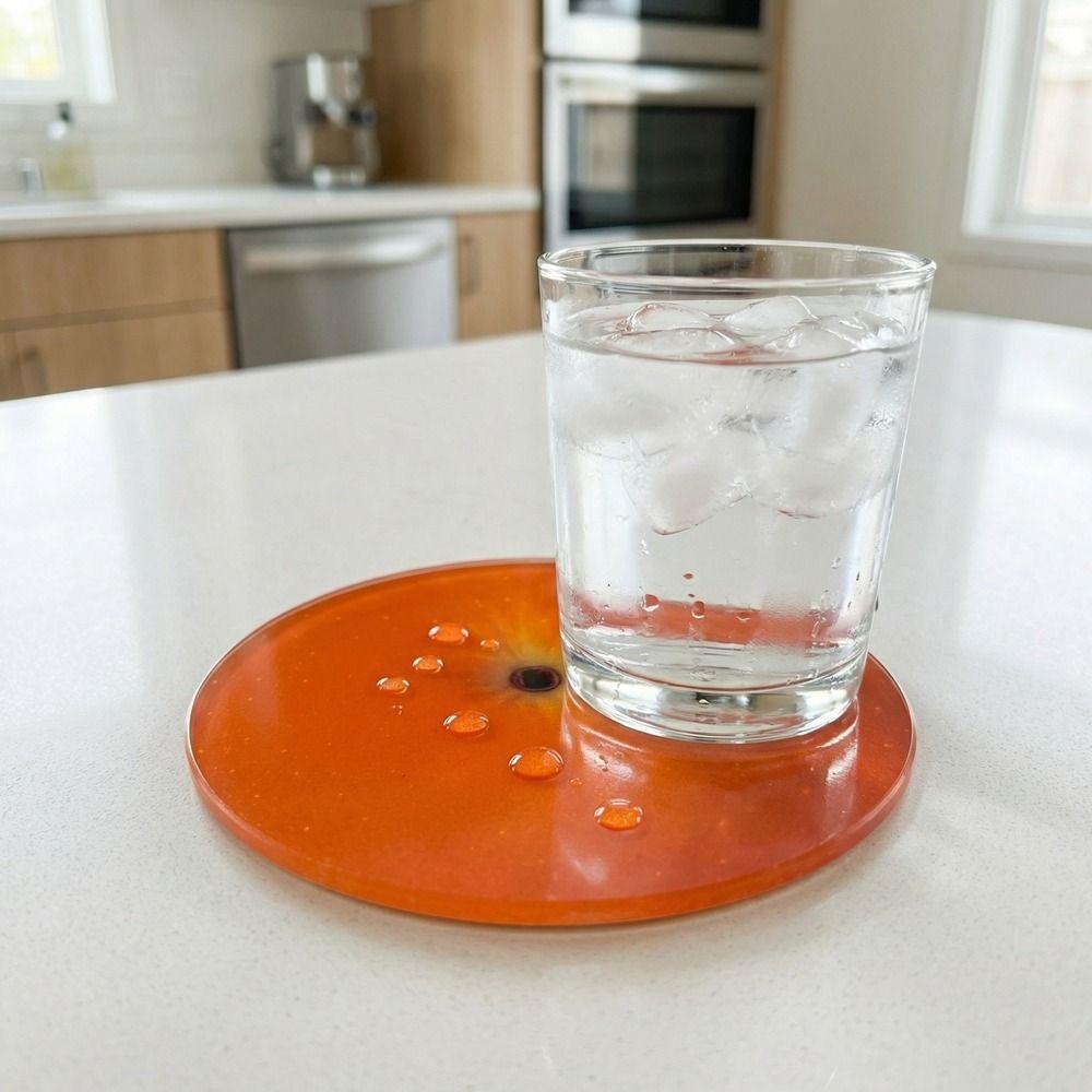 2PCS Simulated Fruit Fruit Coasters Cute Anti Scald Coaster Pot Holder Tabletop Decor