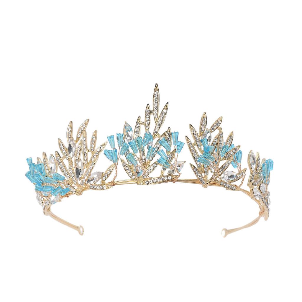 Korean Style Bridal Alloy Rhinestone Flower Decoration Crown Suitable for Ladies Wedding Banquet Wear