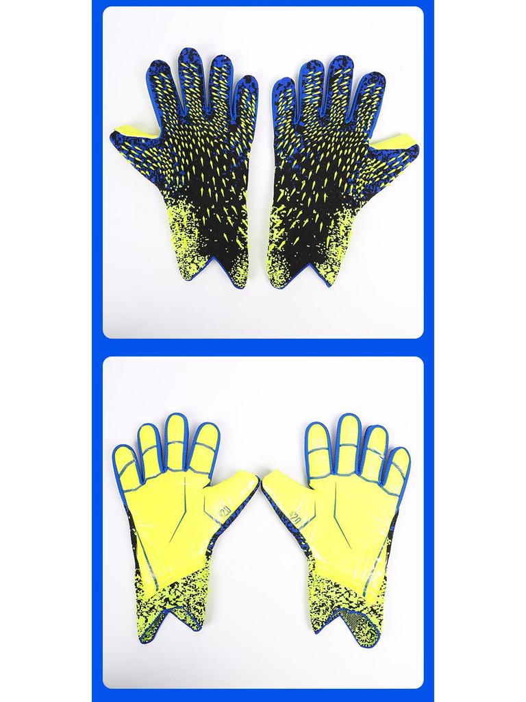 Professionelle Anti-Rutsch-Latex-Fußballtorwarthandschuhe für Erwachsene und Kinder mit Fingerschutz, Stoßdämpfung und verschleißfestem Trainingsdesign.