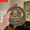 Retro Wooden Toilet Sign - Unique Bathroom Decorative Plaque - Ideal Hanging Ornament for Wall Decor