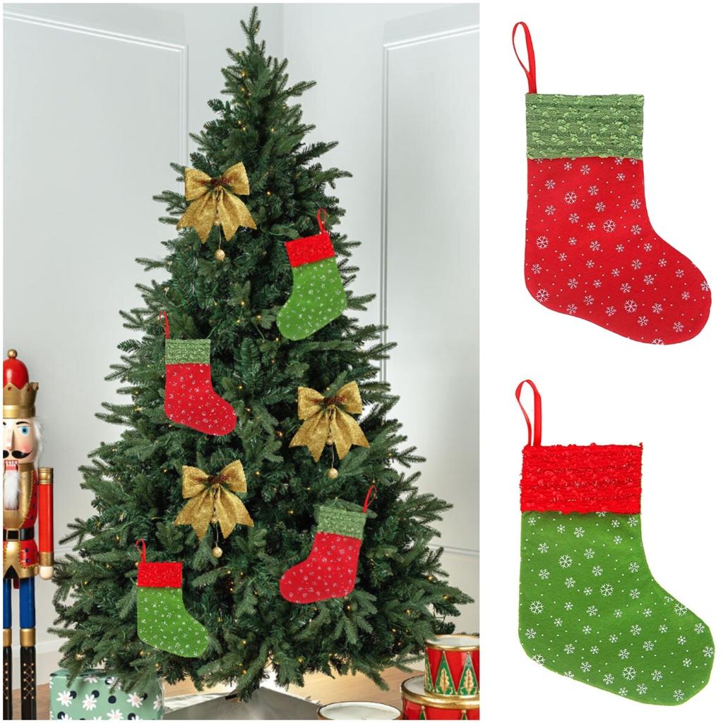 Stockings Christmas Small Gifts Bag Fireplace Decoration Holiday Festival Party