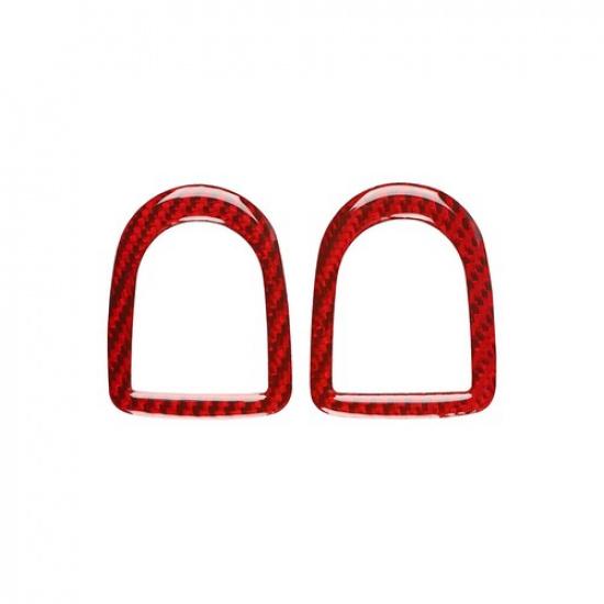 New Carbon Fiber Interior Door Lock P Cover Trim Sticker For Ford Mustang