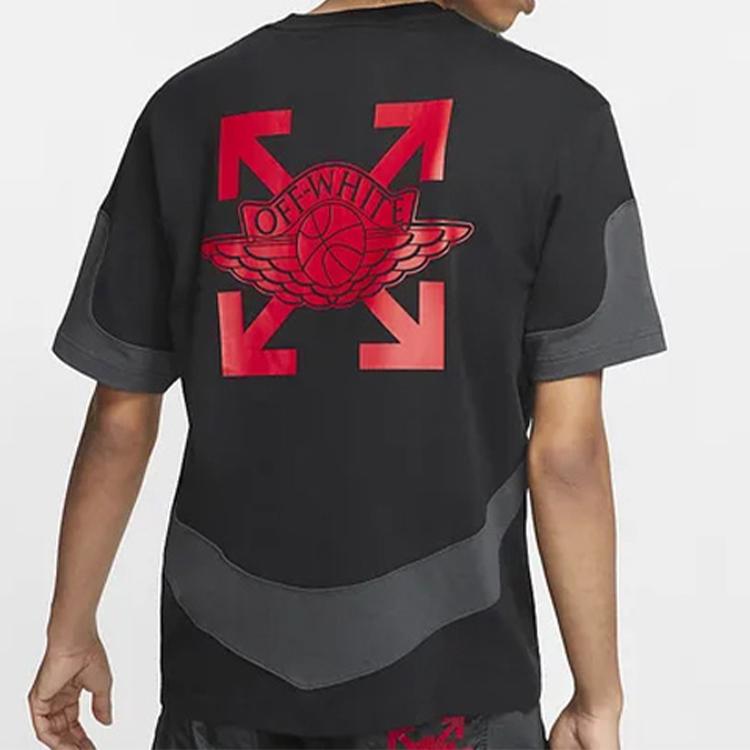 OFF-WHITE X Jordan Tee (Asia Sizing) Black Men Streetwear CV0657-010