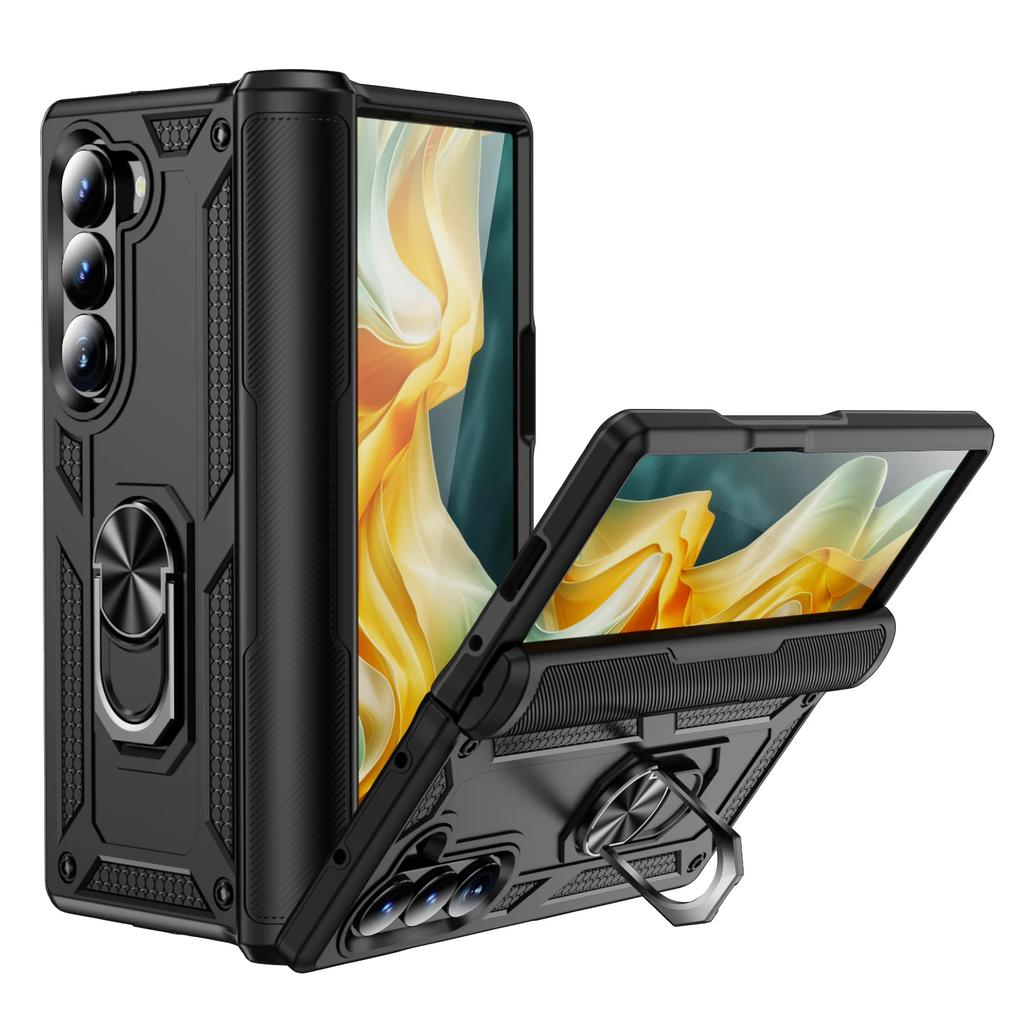Kickstand Finger Ring Fashion Cell Phone Bag Non-Slip Hard Case for Samsung Galaxy Z Fold7 5G Fold6 Fold 7 Zfold7 Fold5 Fold 5 6