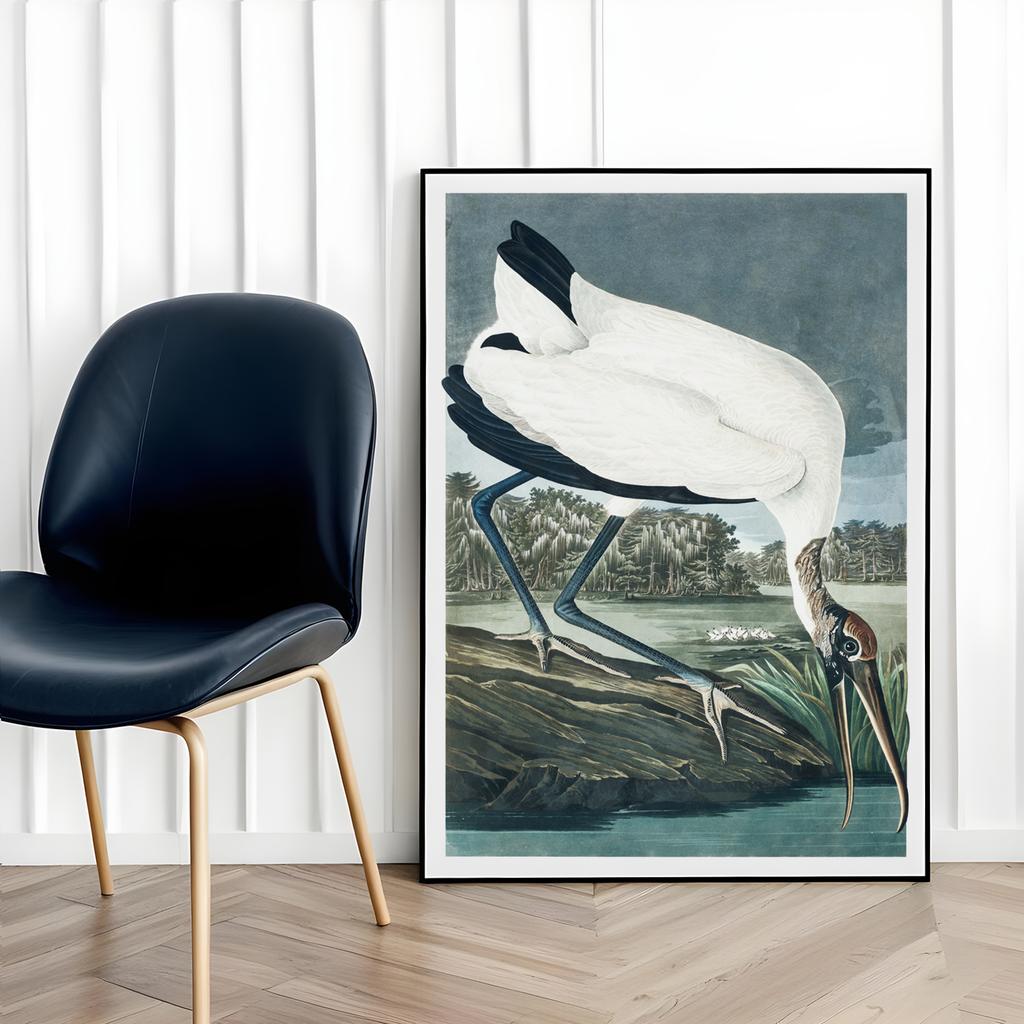 Poster Big Birds White Bird Old School