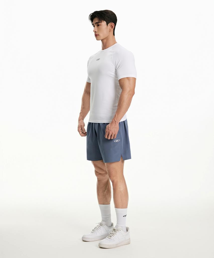 BORN TO WIN Symbol B Compression Short Sleeve [White]