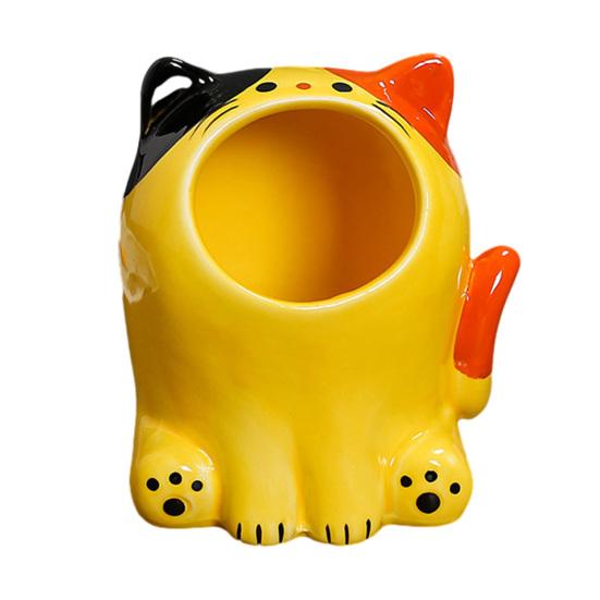 Ceramics Cat Ashtray Heat-resistant Lotus Leaf Kitten Capybara Ash Holder Ornament Home Office Outdoor Decorative Ash Tray