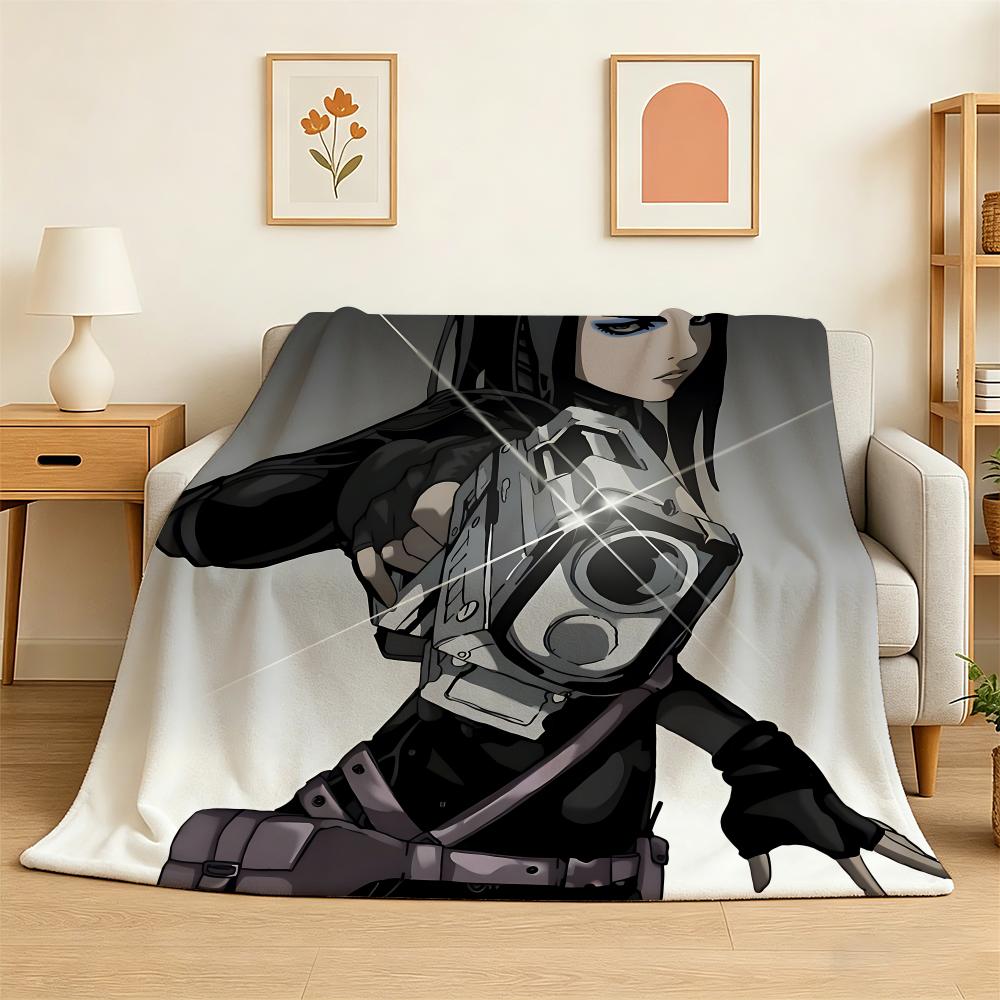 Anime Ergo Proxy Throw 240g Flannel Blanket Lightweight Soft Skin-friendly Summer Thin Throw Blanket 75X95CM