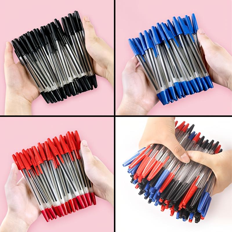 30 0.7mm black ballpoint pens with large capacity and strong writing ability - school office stationery for returning to school