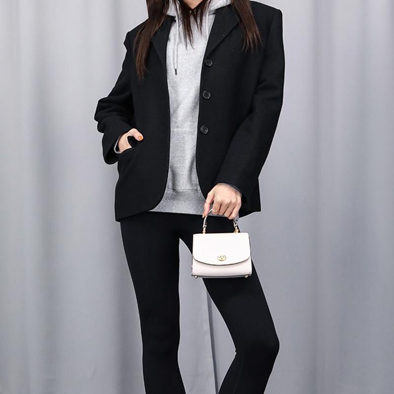 New COACH Litchi Grain Leather Handbags Shoulder Bag Crossbody Bag Mini Women's White 3077-IMCHK