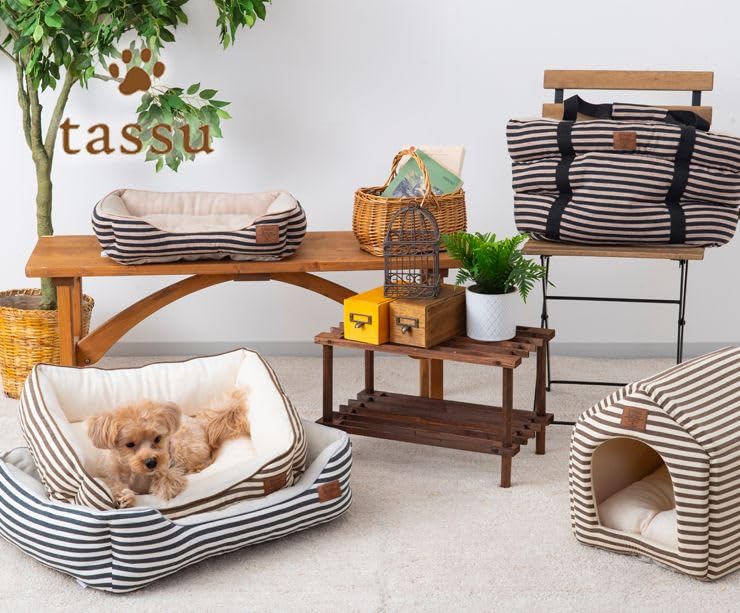 Ribbed Border Carry Bag tassu 168-6186A3