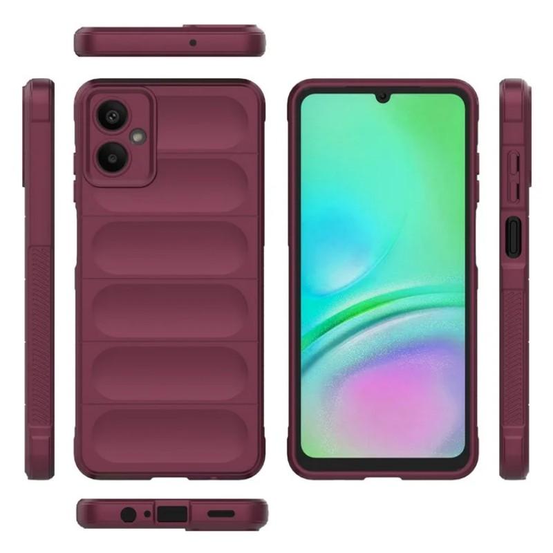 For Samsung Galaxy A06 5G TPU Case WANLONFENG HD Series Anti Slip Phone Cover with Tempered Glass