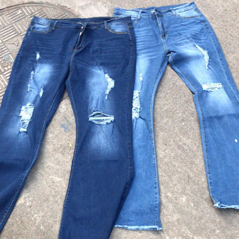 Blugi elastici cu talie înaltă, cu găuri rupte și decupați, pantaloni denim evazați pentru femei, slim, casual, pentru navetă, modă nouă de primăvară și vară