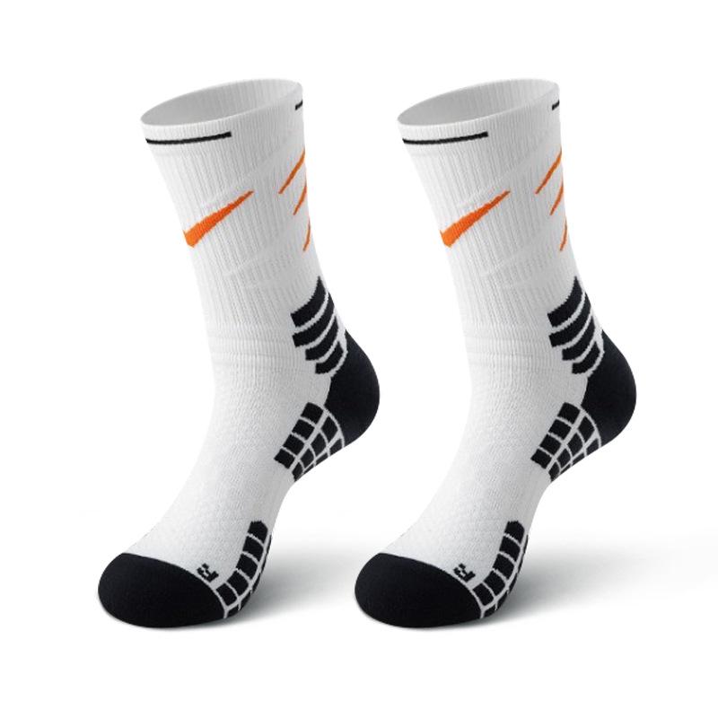 Men's Elite Long Tube Basketball Socks - Terry Bottom, Sweat-Absorbent, Odor-Resistant, Mid-Calf, High-Top Sports Running.