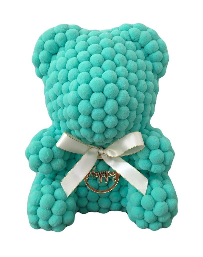 Bear Pom Pom Bear Gift Emerald Green
