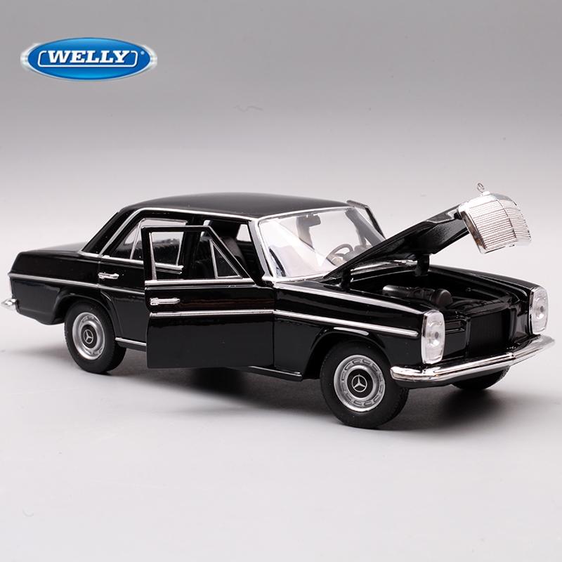 WELLY 1/24 Mercedes-Benz 220 Alloy Car Model Diecasts Metal Classic Retro Old Car Model Simulation Collection Childrens Toy Gift
