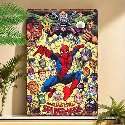 A Marvel Superhero Metal Sign Featuring The Hulk Adds Vibrant Elements To a Themed Room, Perfect for Walls, Classrooms, Homes, O