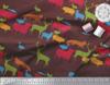 Soimoi Japan Crepe Satin Fabric Birds & Animals Hand Drawn Print Fabric by Metre 42 Inch