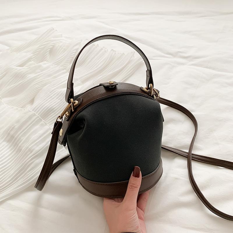 Korean Trendy Bucket Bag Pu Leather Tote Shoulder Bag Female Travel Crossbody Bags Handbags For Girl Gifts чёрный
