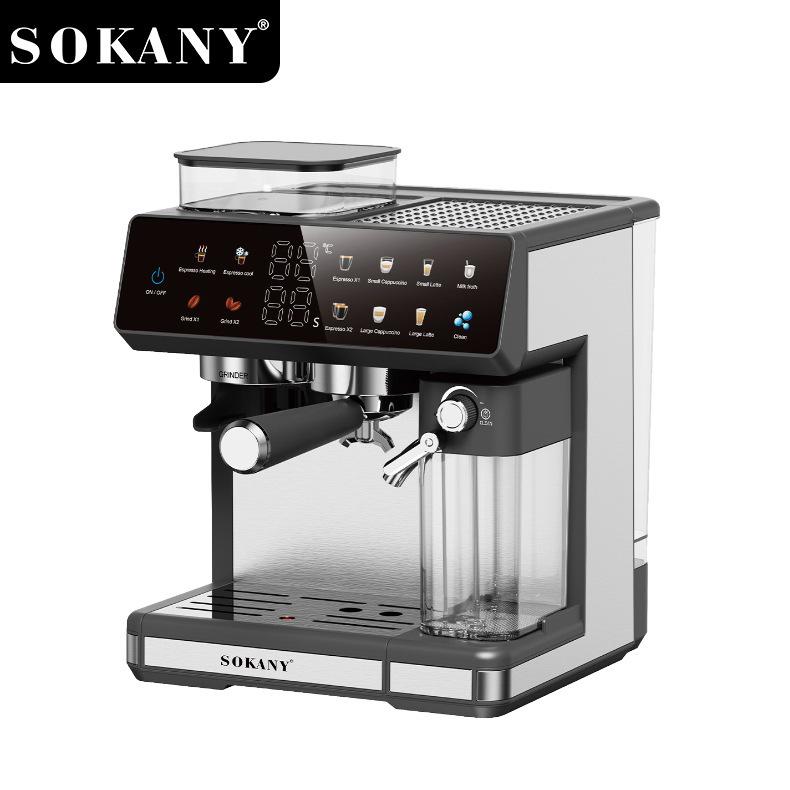 Italian Style Automatic Espresso Machine with Milk Frothing and High-Pressure Extraction