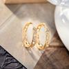 2024 Elegant Luxury Diamond Lattice Hoop Earrings