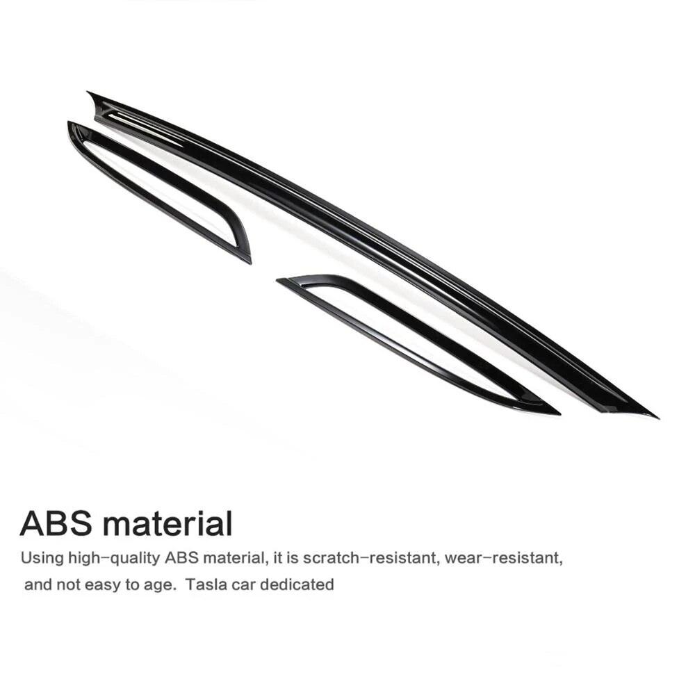 Car Rear Fog Lamp Trim With Led Lights Decoration Strip For Tesla Model 3 Exterior Modification Accessories ABS Model3 2017-2023