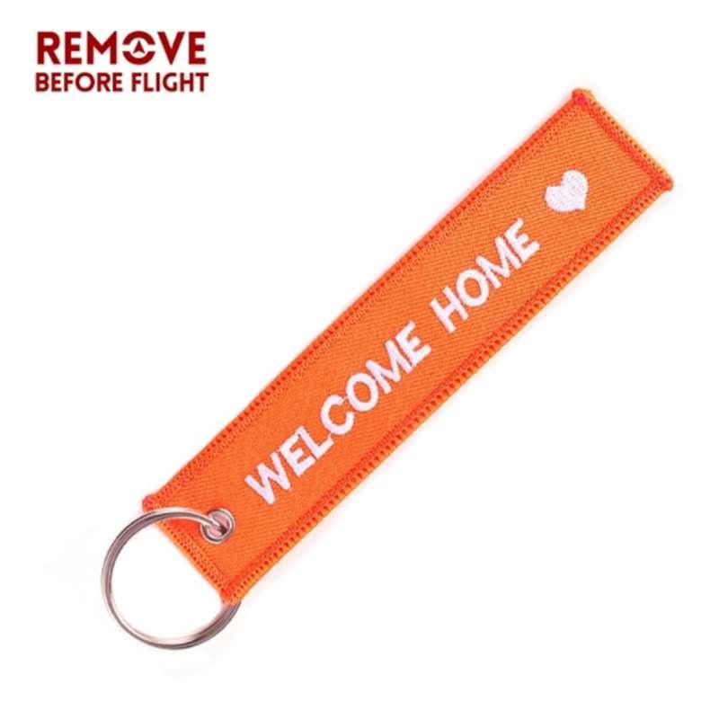 Odebrat před odletem Vítejte doma Dopis Keychain Nejlepší dárek pro rodinné přívěsky na klíče