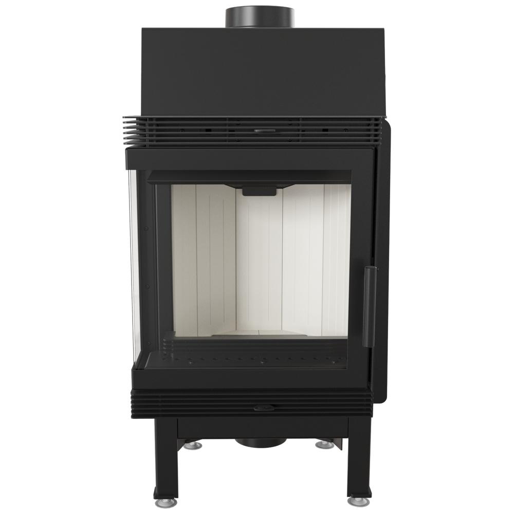 Steel Fireplace KRATKI BLANKA Left 8 kW Ø 160