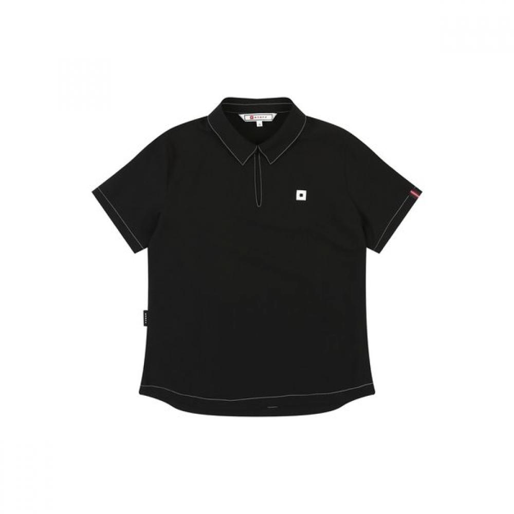 ONOFF Женская плетеная футболка с коротким рукавом Of9304la Черная BLACK/34