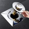 Bathroom Drain Cover - Metallic Finish Anti-Clog Smooth Edge Design, Quick Drainage for Showers Bathtubs, Ideal for Renovations New Installations