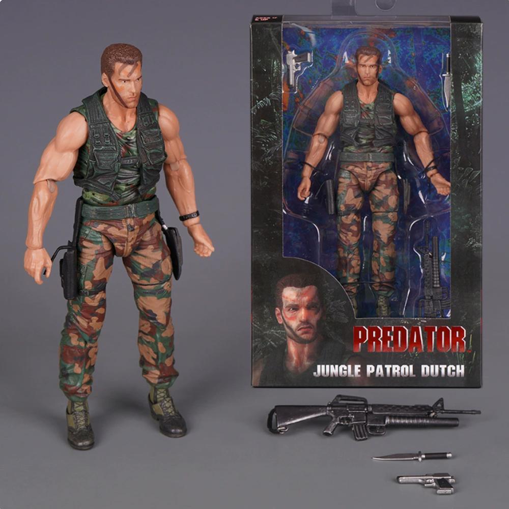 

NECA Мисливець 30-та річниця Зустріч у джунглях Вивезення Датчанина Патруль Датчанина Маскування Датчанина Ляльки-фігурки Датчанина Ко with box білий