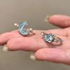 Süße, exquisite Sterne und Mondringe für Frauen und Mädchen, einfache, romantische Öffnung, verstellbare Ringe, Schmuck, Accessoires, Geschenke