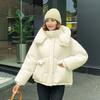 Down cotton-padded clothes for women's autumn and winter new student short loose casual big pocket jacket trendy