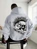 Men's Hooded Sweatshirt with Halloween Print, Multi-functional Men's Sports Casual Loose Hooded Sweatshirt, New Autumn and Winter Sweatshirt.