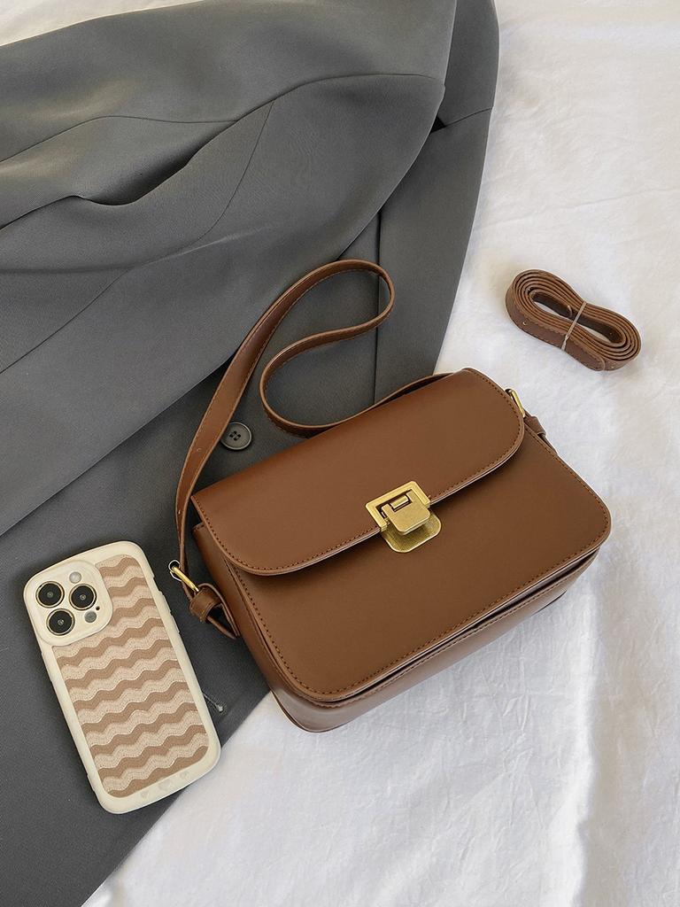 Simple retro exquisite 2025 casual winter new textured commuter portable shoulder crossbody underarm small square bag woman