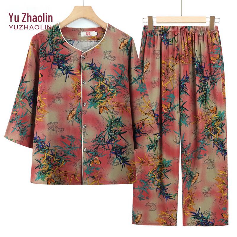 YUZHAOLIN Women s Mid-Aged Summer Lounge Set 2XL
