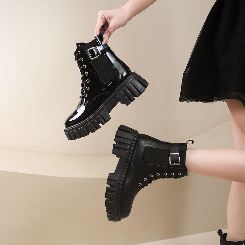 Versatile Locomotive Boots Platform Martin Boots Women's 2025 Autumn and Winter New Handsome British Short Boots Women's Single Boots