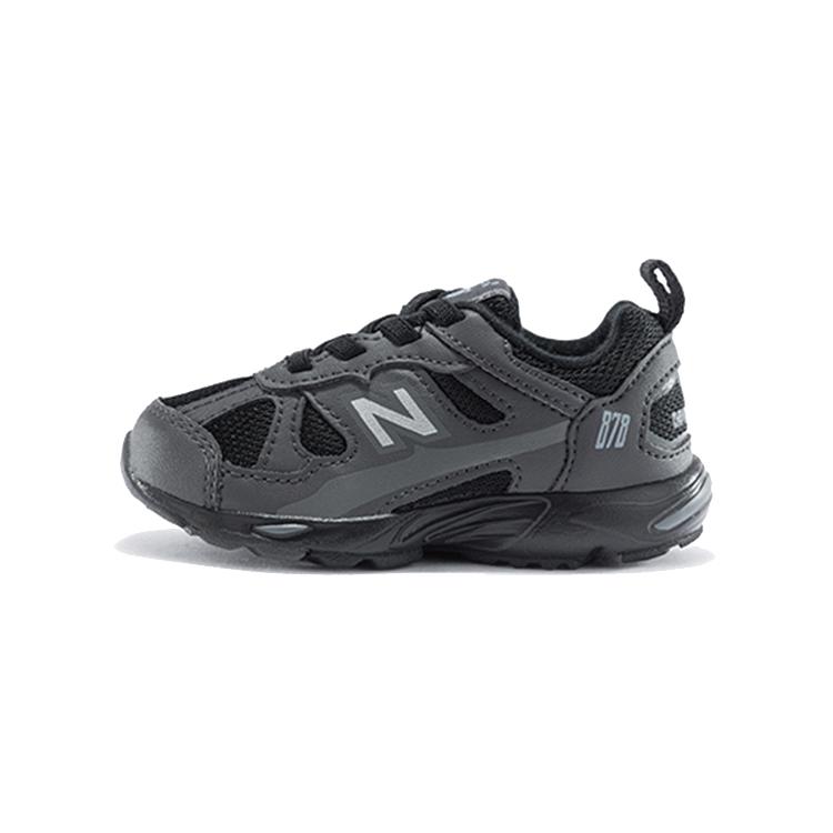 

New Balance NB 878 Cushioning Abrasion Resistant Breathable Low top Toddler Shoes Black Gray Infant And Toddler IV878KOC 25