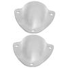 2pcs Clam Shell Vent Cable Pass Through Protective Cover Polished Stainless Steel Hardware for