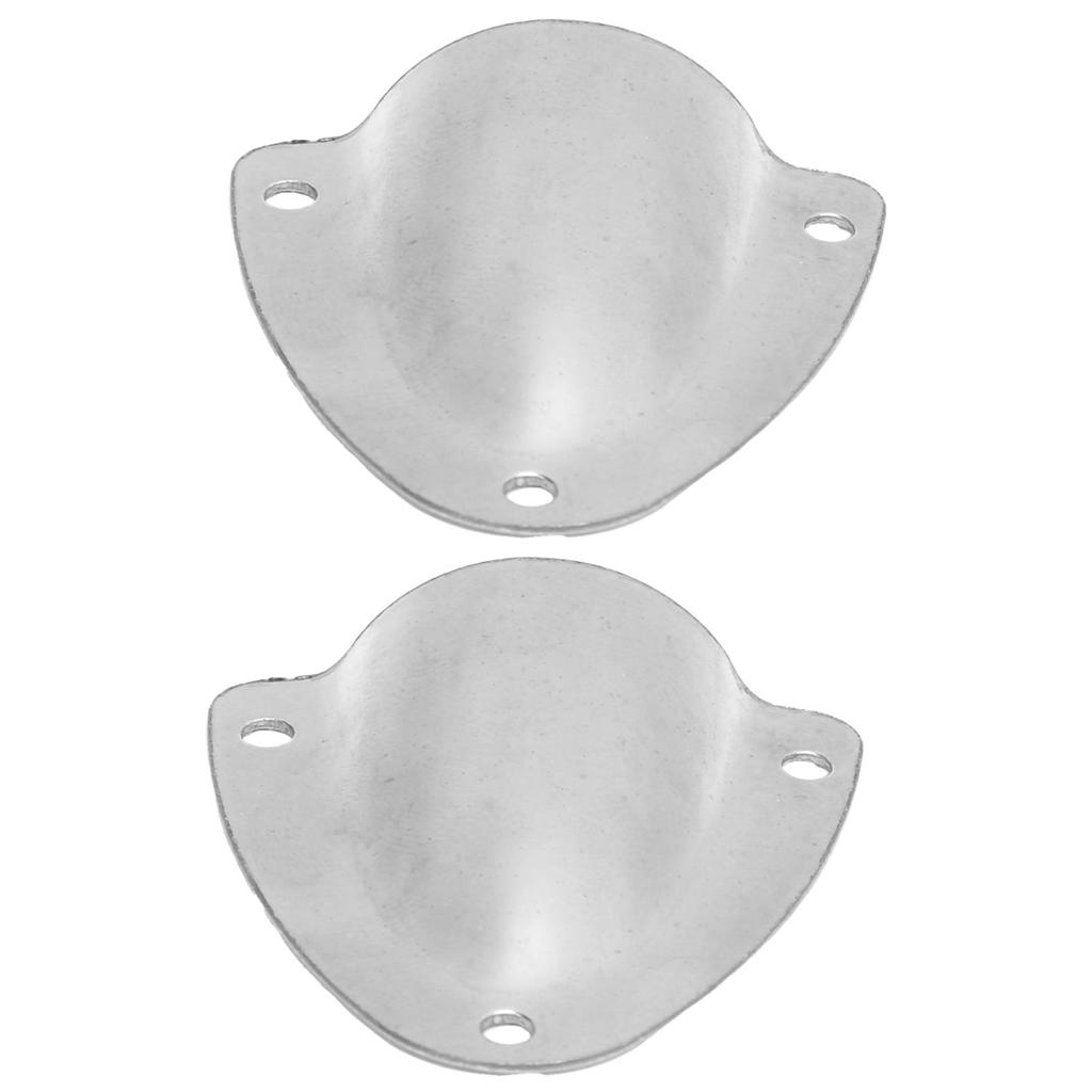 2pcs Clam Shell Vent Cable Pass Through Protective Cover Polished Stainless Steel Hardware for