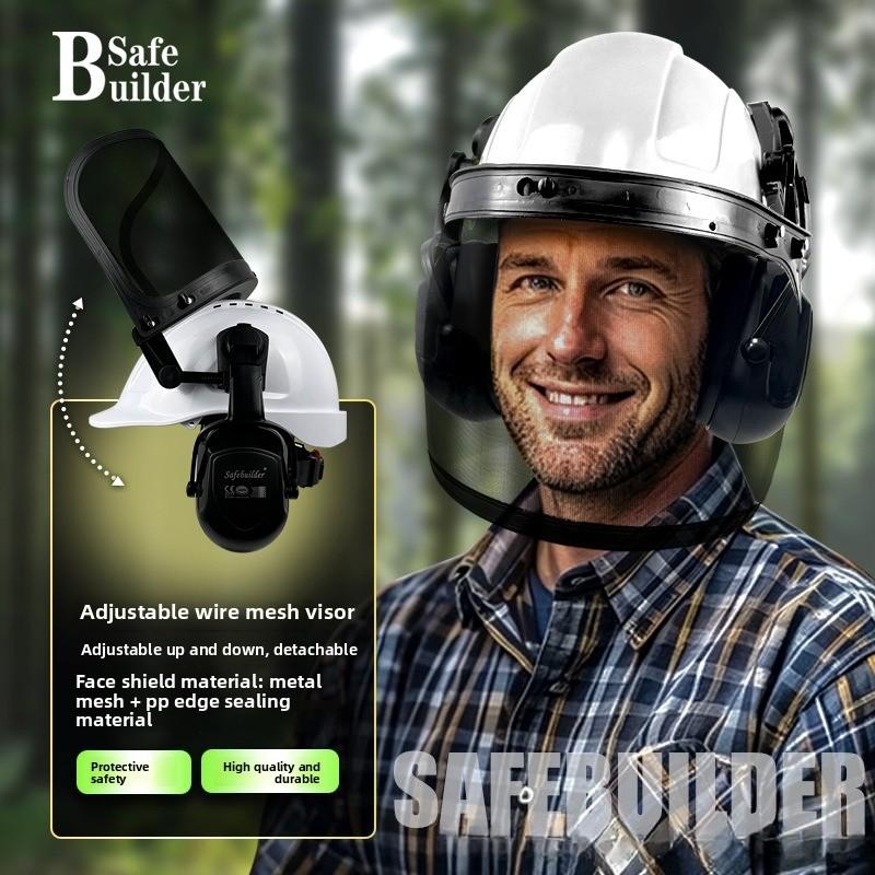 Forestry Logging Safety Hat Sound Insulation Noise Reduction Protective Screen Chainsaw Operation Anti-splash
