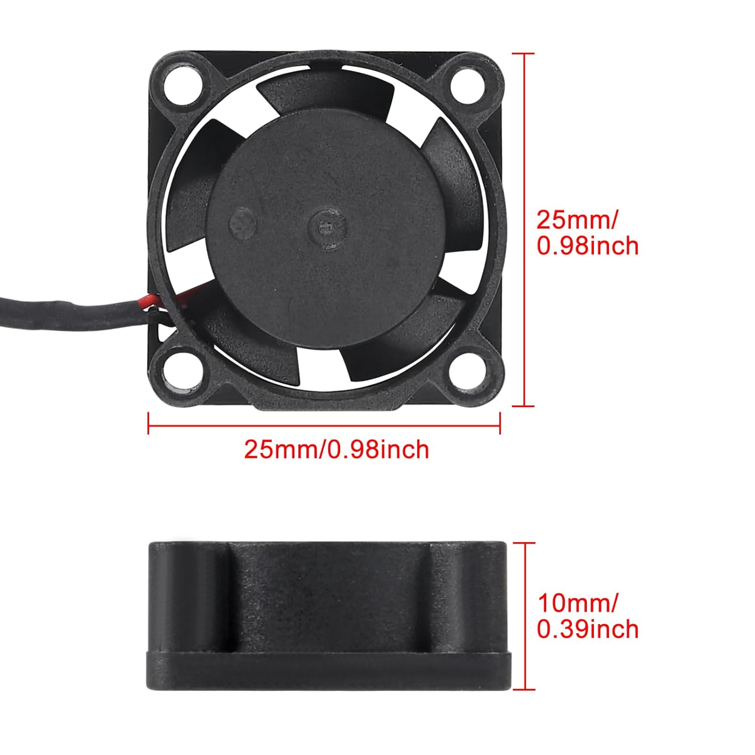 6PCS USB Brushless Cooling Fan 2510 DC 5V USB Fan 3D Printer Micro Fans Brushless Cooling 25mmx10mm