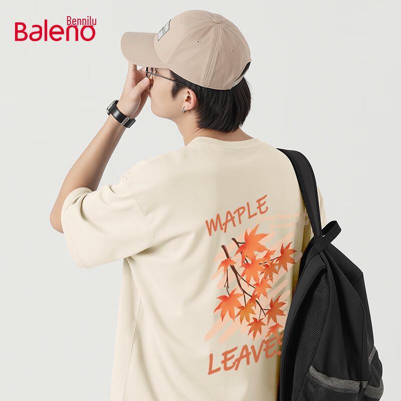 Baleno Men s 2025 Summer Pure Cotton Short Sleeve T-Shirt 3XL