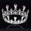 Fashion Crystal Wedding Crown Vintage Royal Queen Tiaras and Crowns Pageant Prom Hair Jewelry Bridal Diadem Head Ornament